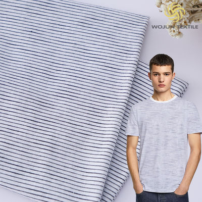 Bom preço. Absorção de suor Camisa de material estriado Tecido 100% de algodão puro on-line
