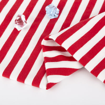 Bom preço. Fácil de cuidar e respirável e higroscópico tecido de malha a riscas para uso casual on-line