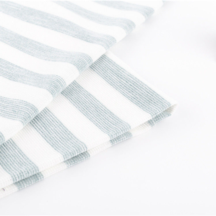 Materiais de algodão de várias cores, com raios, tecido de camiseta de algodão 160 gm, respirável
