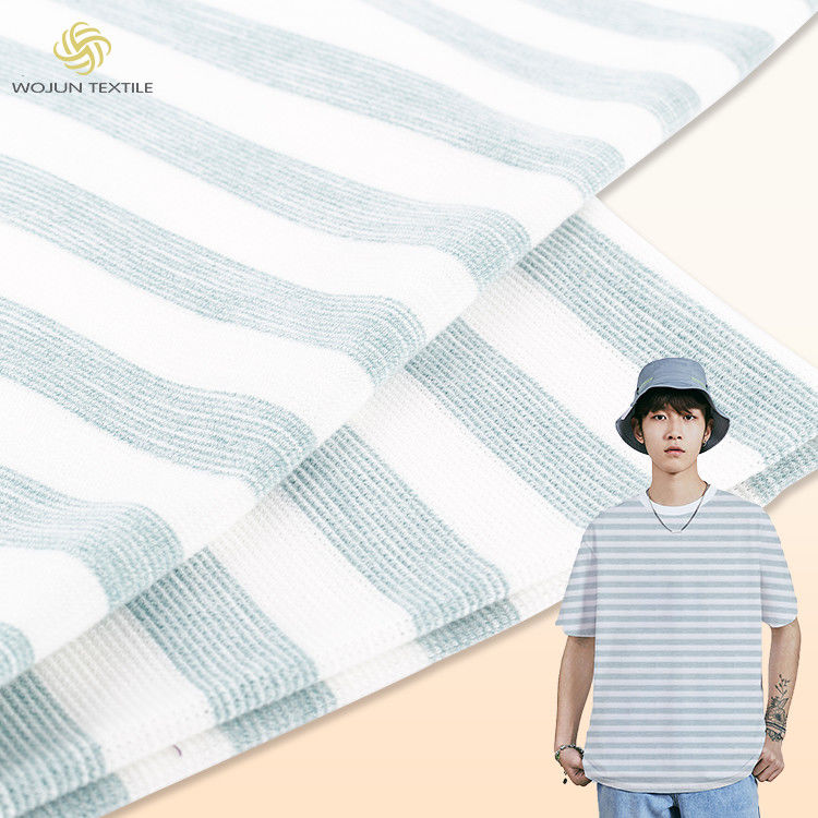Materiais de algodão de várias cores, com raios, tecido de camiseta de algodão 160 gm, respirável