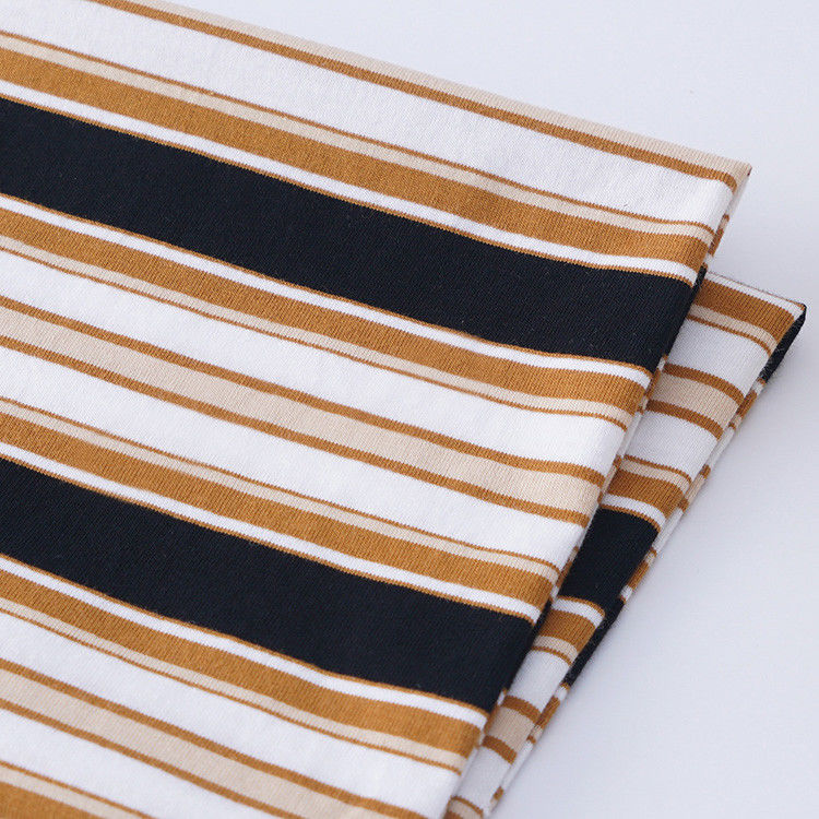 O delicado multicolorido personalizado da tela da listra do algodão suou o material absorvente 175cm