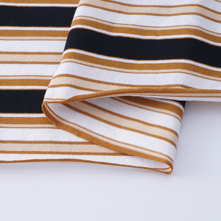 O delicado multicolorido personalizado da tela da listra do algodão suou o material absorvente 175cm