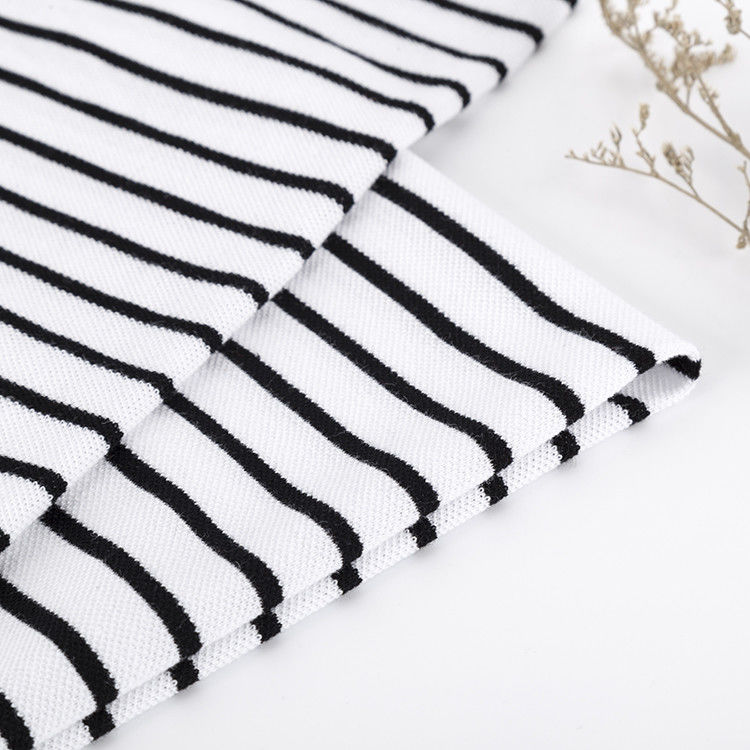 A multi cor do tecido de algodão listrado respirável suou o absorção para Polo Shirt