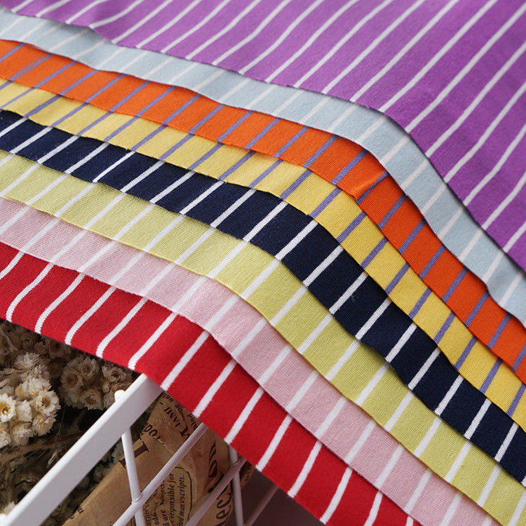 Tecido de algodão puro de malha, de cores combinadas, de malha para camisola.