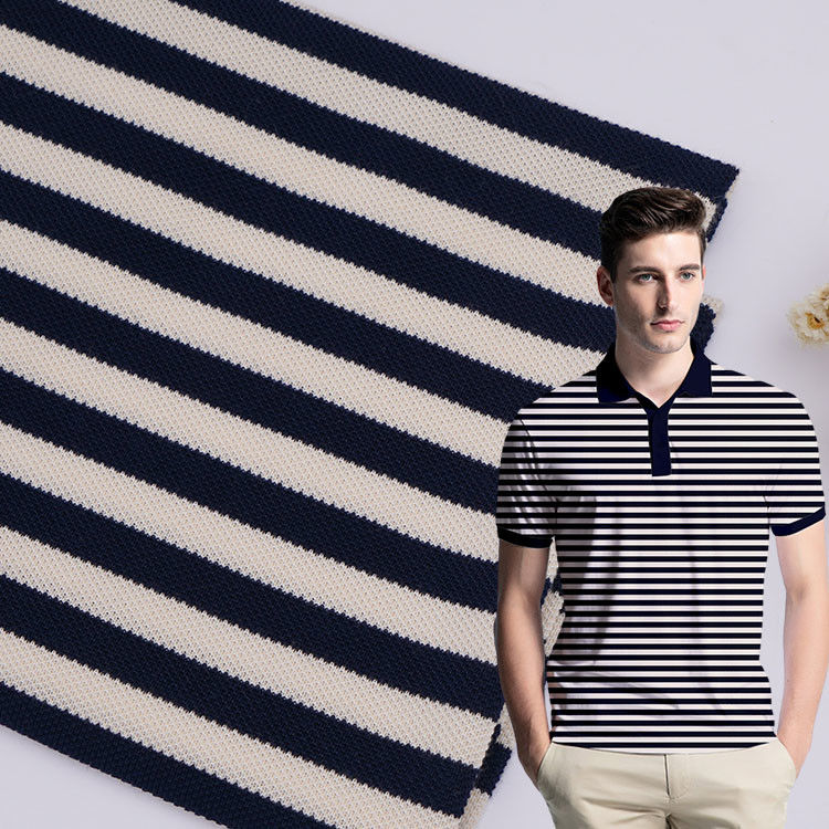 Tecido de malha simples, preto e branco, de 210 cm, de fios orgânicos, de malha tingida