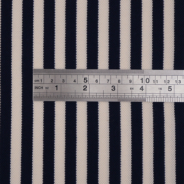 Tecido de malha simples, preto e branco, de 210 cm, de fios orgânicos, de malha tingida