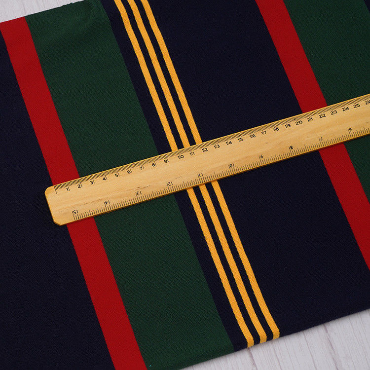 100% algodão espesso e respirável tecido de malha a riscas macio multicolorido para camisa