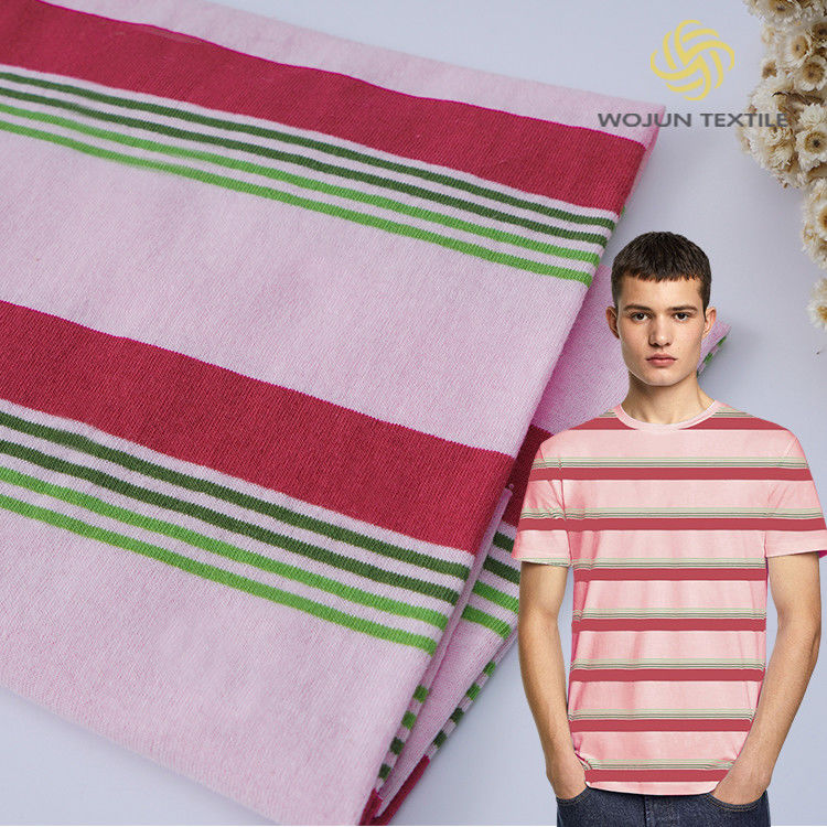 Tecido de algodão, simples ou de linho, com listras, para camisa de polo
