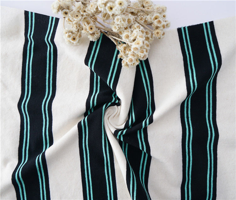 Forte Absorção de suor Algodão puro e Linho de camisa única Material listrado Tecido para camisa de polo
