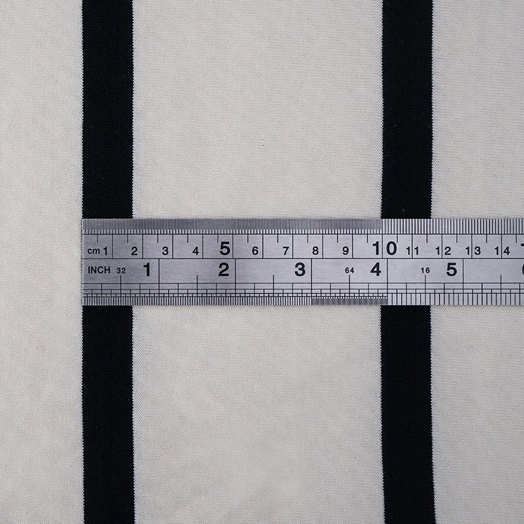 Elegante e durável confortável e duplo fio de algodão simples tecido de algodão a riscas para camiseta