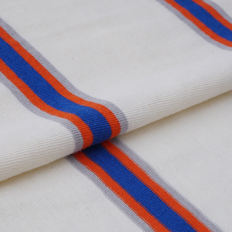 Absorvente de humidade e respirável e Lycra algodão tecido de algodão a riscas para camiseta