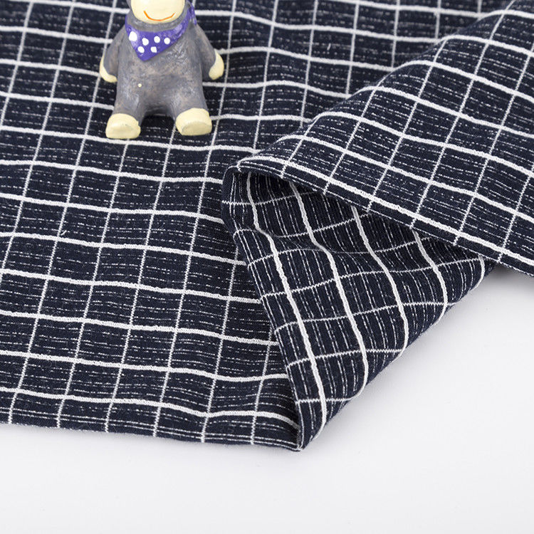 T-shirt de algodão penteado Tecido de tecido revigorante de rede de placas para polo