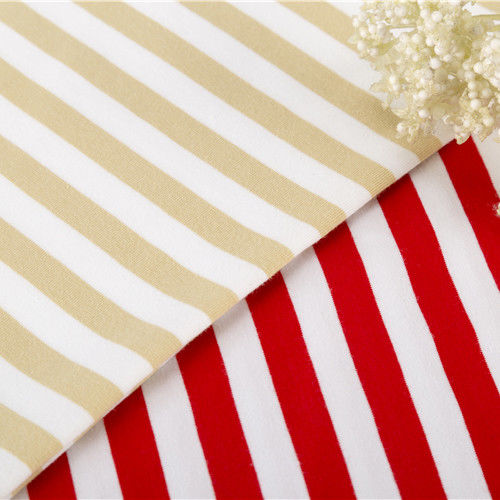 Resistente ao desgaste Fácil de secar Material listrado Tecido Tricoteado Estilo Para T-Shirt