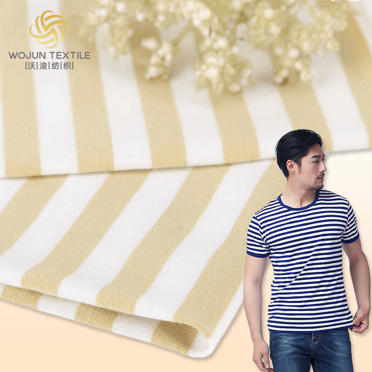 Resistente ao desgaste Fácil de secar Material listrado Tecido Tricoteado Estilo Para T-Shirt