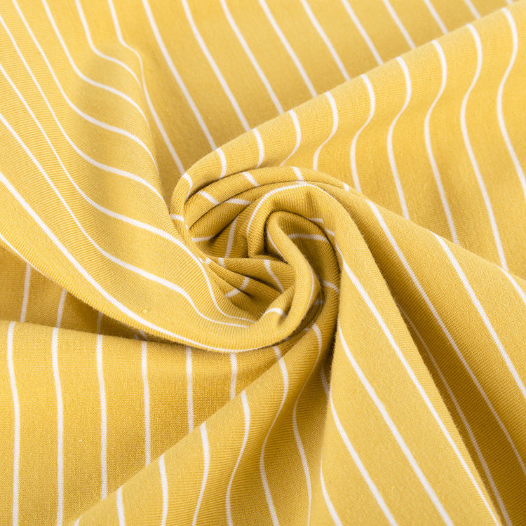Moderno Confortável Camisa simples Tecido de algodão a riscas Para camiseta Amigável para a pele