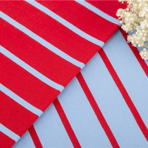 Tecido de algodão a riscas com textura confortável para camisa