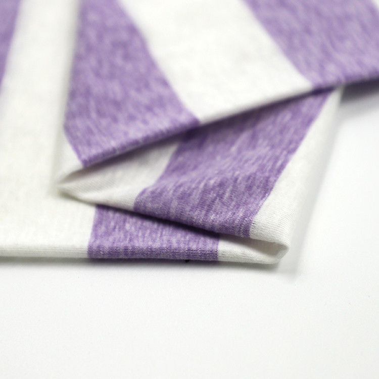 Ligeiro e suave Confortável Boa textura Tecido de material listrado Para camiseta