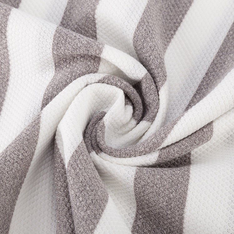 Respirável e absorvente de suor Moderno fácil de cuidar Tecido de tricô a riscas para camisa de polo