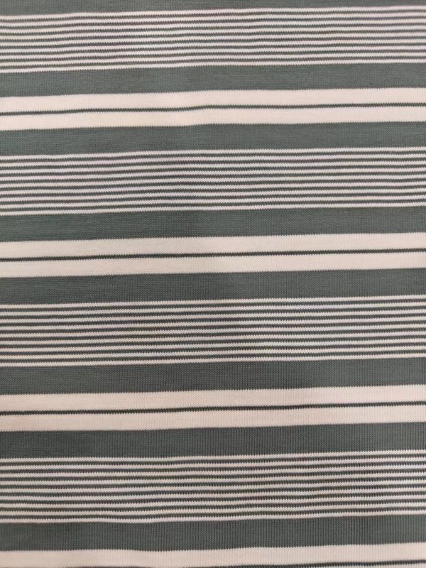 Tecido de algodão a riscas de alta qualidade e ecologicamente correto para camiseta