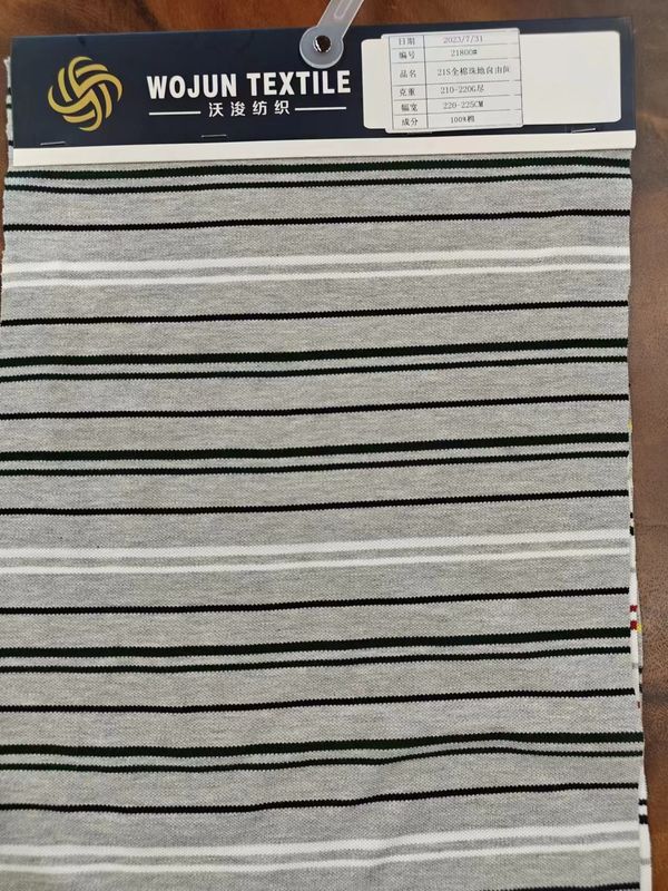 Tecido de malha de malha colorido com listras para camisa de polo