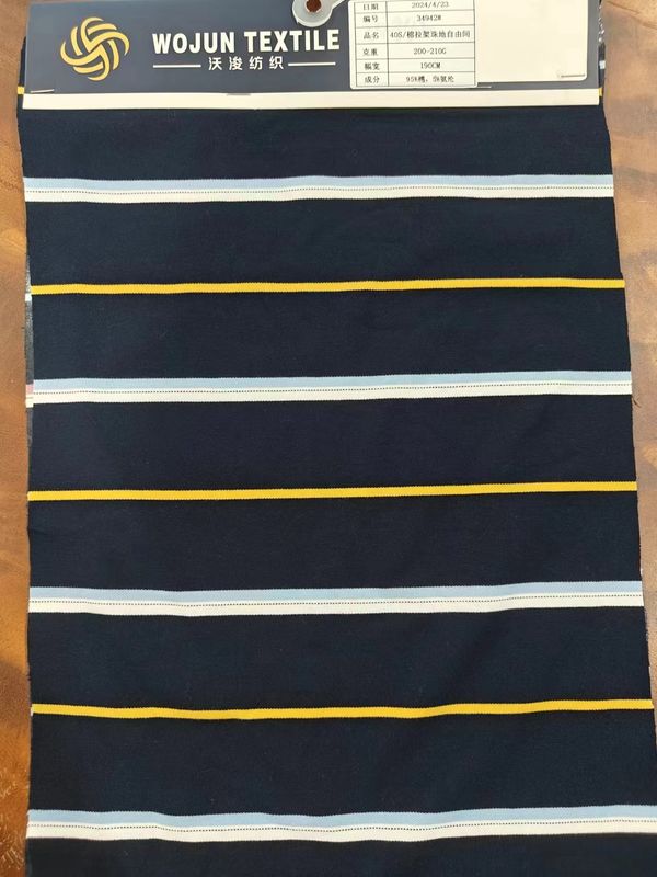 Fácil de cuidar e de alta qualidade Tecido de tricô com linhas limpas e confortáveis para camisa de polo