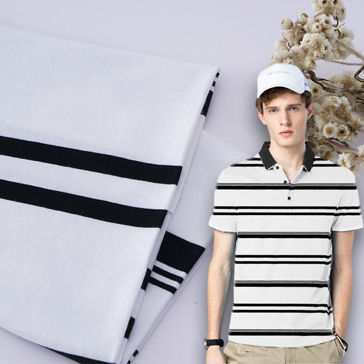 Tecido elástico, natural, confortável e respirável, de malha, para camisa de polo