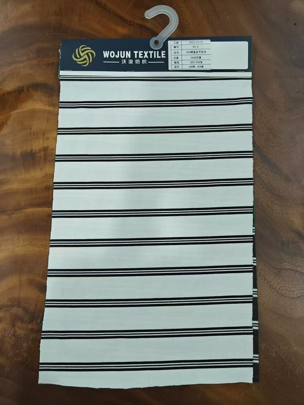 Tecido de material listrado confortável e leve, macio e resistente ao desgaste para uso casual