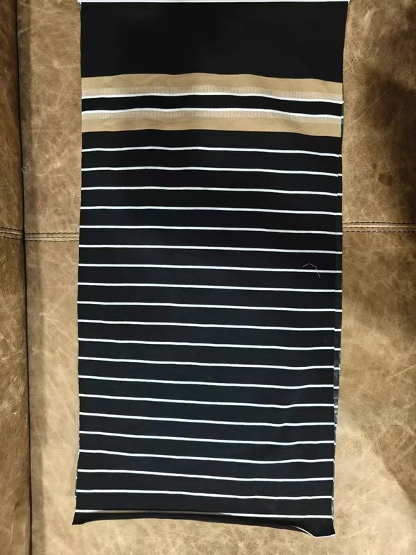 Tecido resistente ao desgaste e durável e confortável de material listrado para camisa de polo