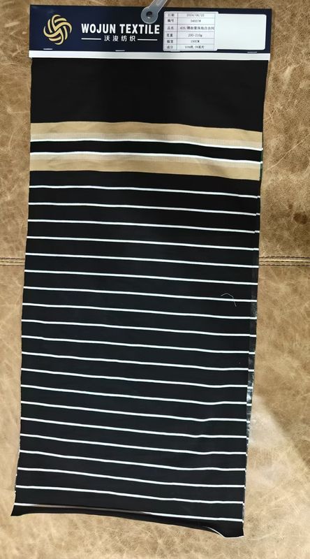 Tecido resistente ao desgaste e durável e confortável de material listrado para camisa de polo