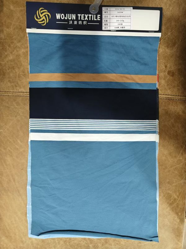 Tecido resistente ao desgaste e durável e confortável de material de riscas elegantes para camisa de polo