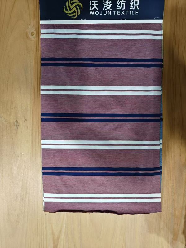 Tecido de T-Shirt com raias, respirável, confortável e amigável para a pele