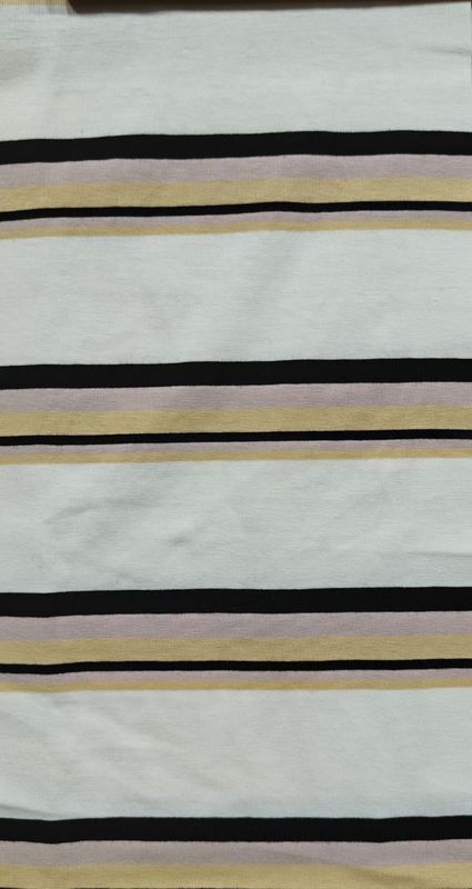 Tecido de material com raias confortável e elástico, resistente e amigável para a pele para uso casual