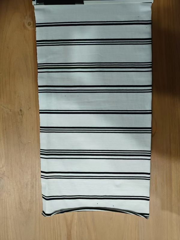 Tecido simples, suave e confortável, de material listrado, para camiseta