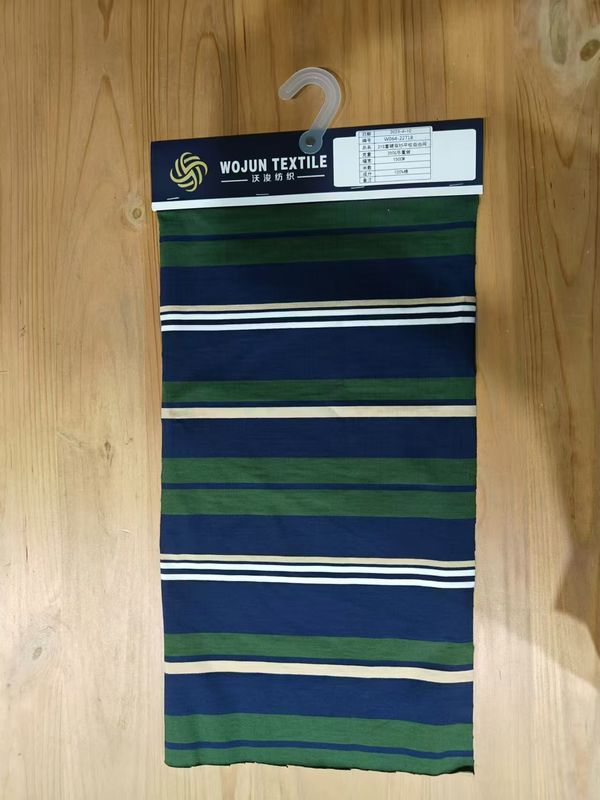 Tecido de tricô com listras para camisa de polo