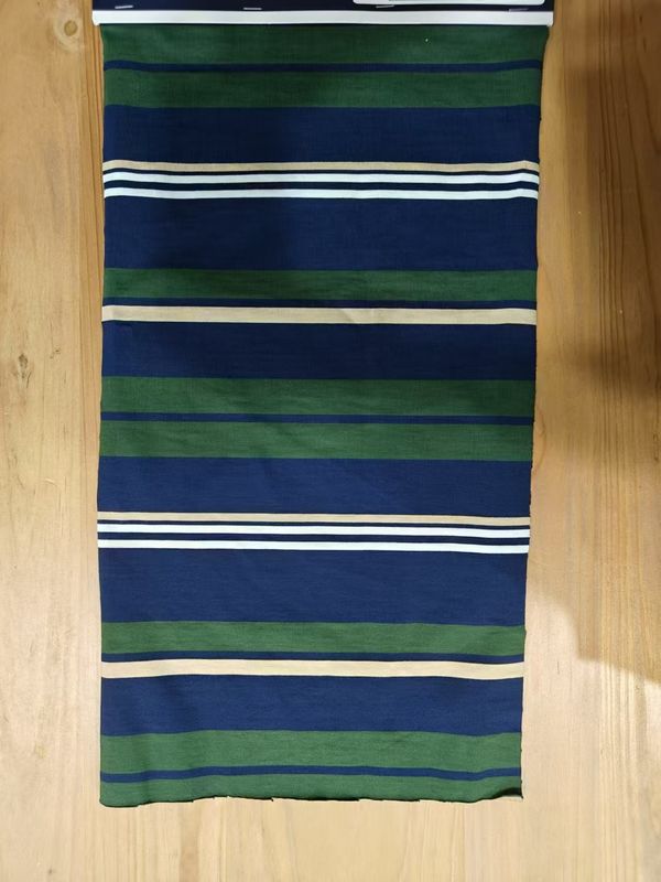 Tecido de tricô com listras para camisa de polo