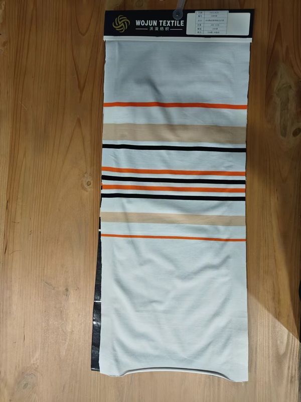 Tecido de malha com listras para camiseta