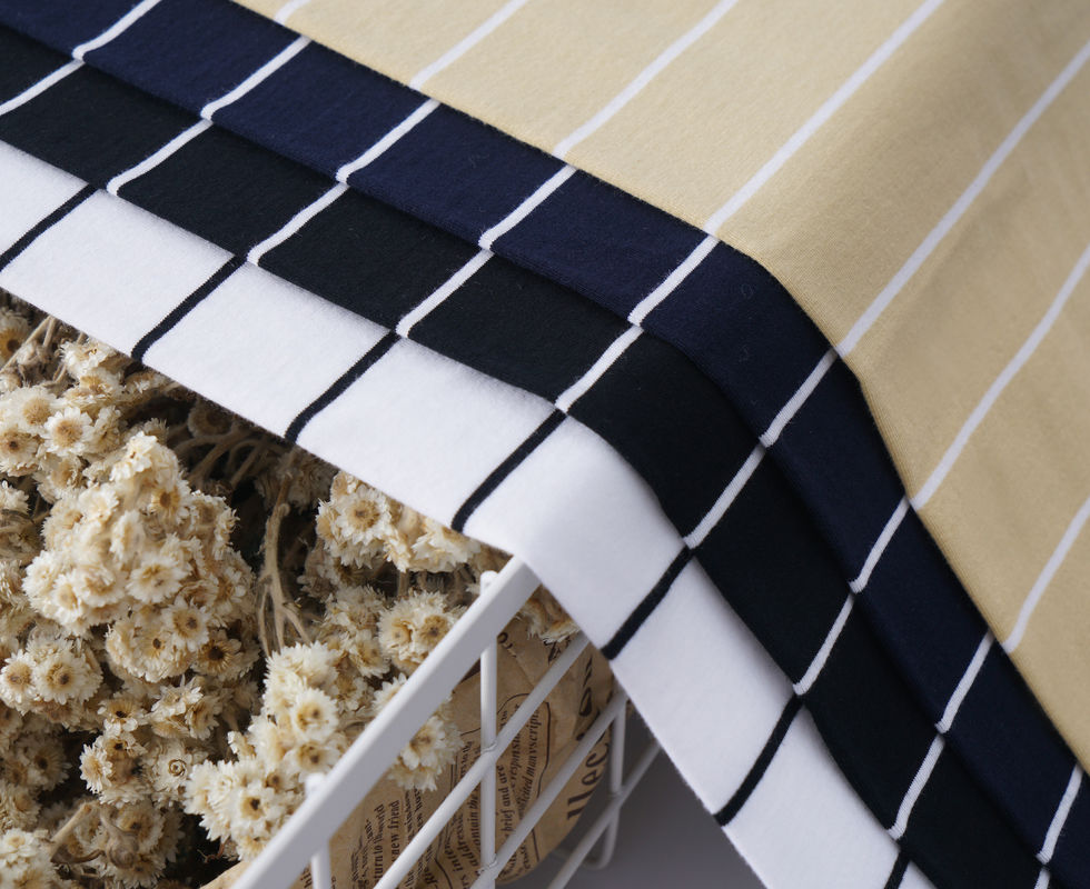 Tecido de material listrado de boa qualidade, confortável e respirável, à moda, para uso casual