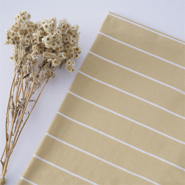 Tecido de material natural, fácil de cuidar e confortável, simples e listrado, para uso casual