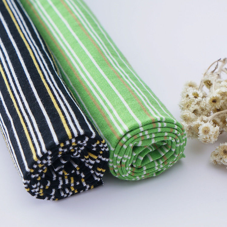 Resistente ao desgaste e Saúde e tranquilidade Material estriado Tecido para camiseta