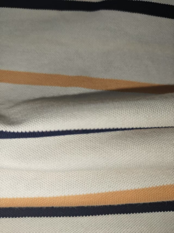 Tecido resistente ao desgaste e confortável, anti-rugas e refrescante de material listrado para camisa de polo