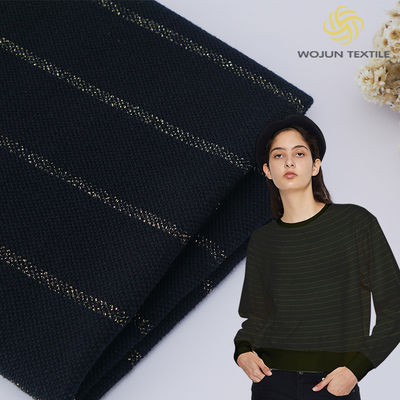 A tela listrada da malha da camiseta, fio 320gsm tingiu Terry Fabric francês orgânico