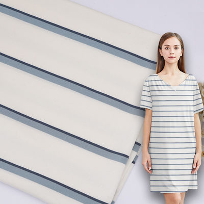 Bom preço. O fio macio tingiu a tela da malha, tela listrada do pijama do algodão da única cara 5201 on-line