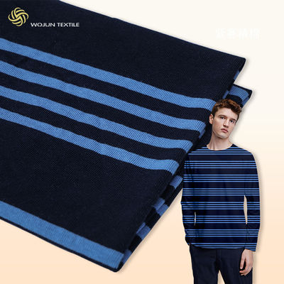 Tecido de algodão lisos e listrados de camisola, fio, corante, material simples que absorve o suor