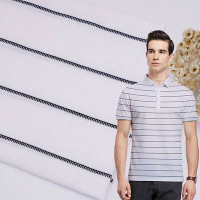 Bom preço. Textura macia listrada respirável peso leve puro da tela do jérsei do algodão do único on-line