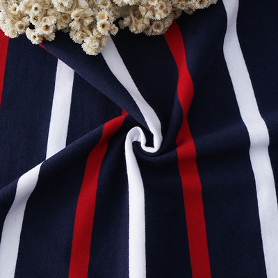 Bom preço. S-200422 Tecido a tricô com listras, 175cm 185gm Camisa de polo Textura de tecido com listras on-line