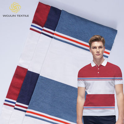 O fio respirável do dobro da tela do piquês do algodão fez malha a textura 185cm WJ-402-19520