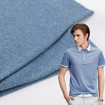 Pano tingido fio tecido apertado multicolorido do piquês de Polo Shirt Cotton Fabric 40S