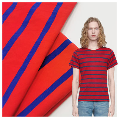 Tecido de camiseta orgânica absorvente de suor, 190 gramas 32S Tecido de algodão Lycra