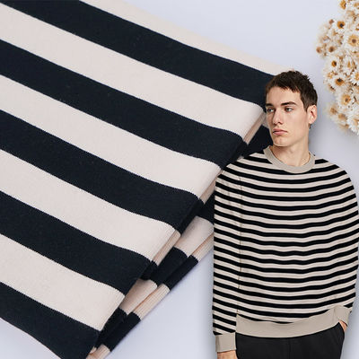 Algodão absorvente suado Terry Fabric Striped Knitted Cloth francês para o Hoodie