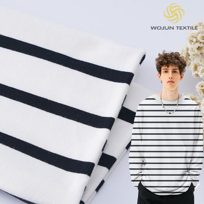 Bom preço. O fio durável do dobro de Terry Fabric 225g 32S do francês do algodão listrou a textura de Lycra on-line